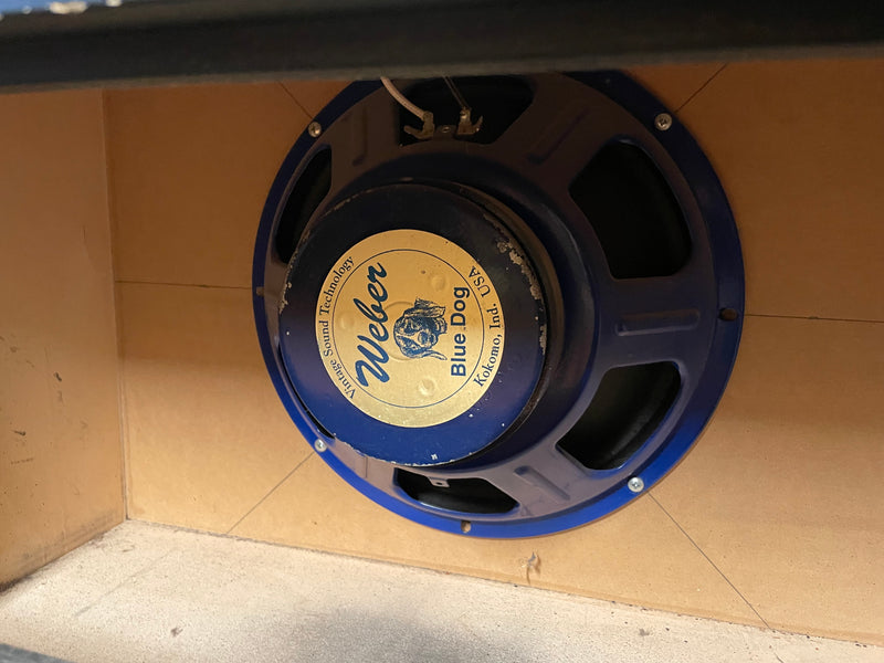 Custom 1x12 Cabinet with Weber Blue Dog Used
