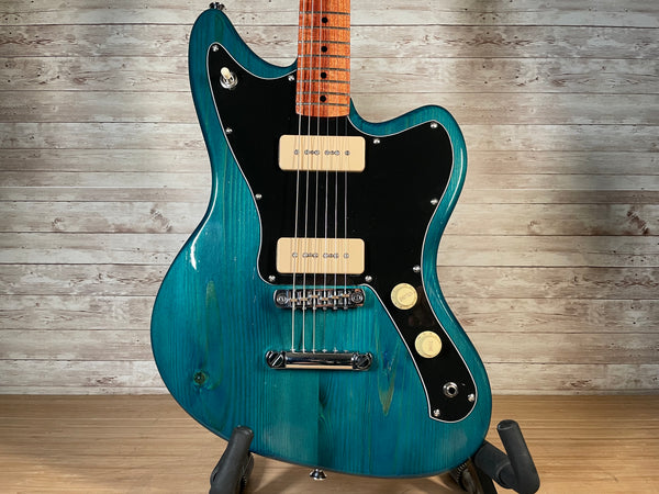 Caxton Guitar Custom Blue Offset