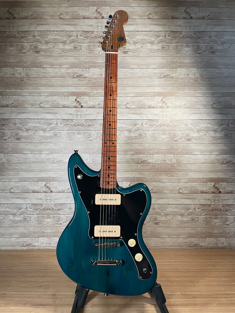 Caxton Guitar Custom Blue Offset