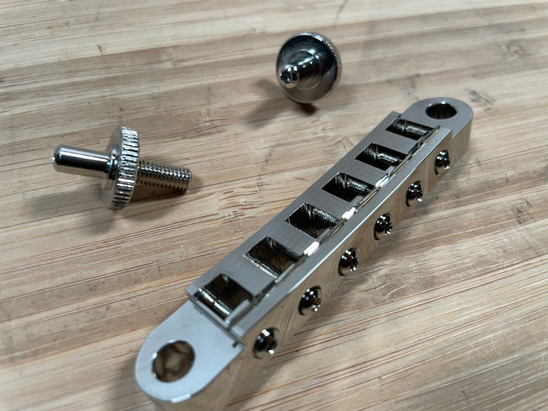 Pinnacle Machined Bell Brass AR-1 Tune-Matic Bridge Used