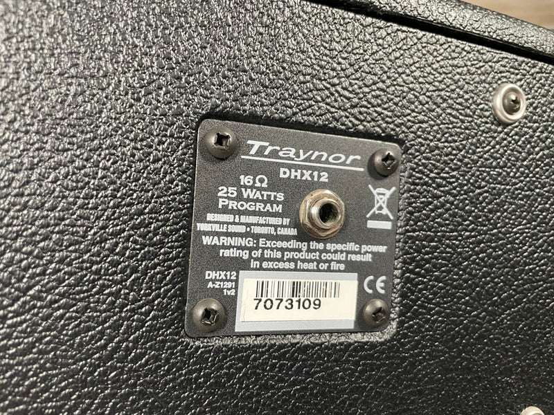 Traynor DHX12 DarkHorse 1x12 Guitar Speaker Cabinet Used