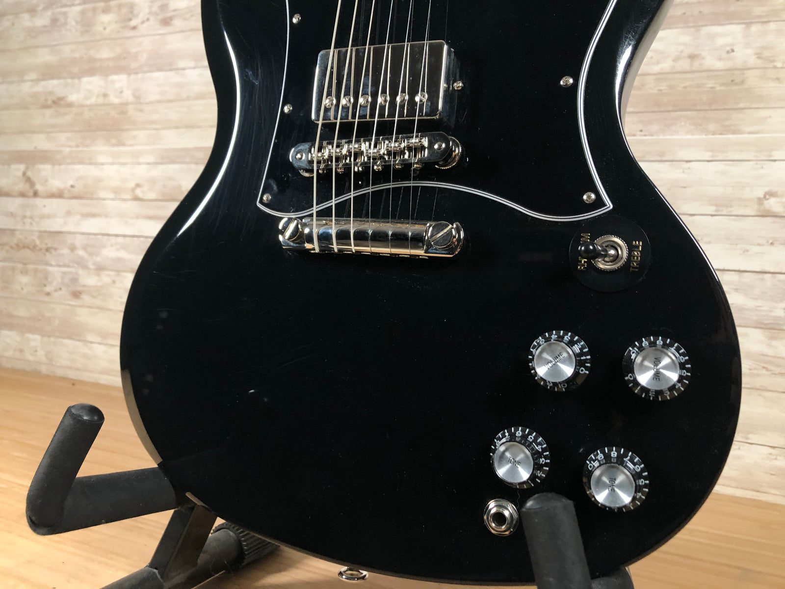 【izk】Gibson SG standard ebony、BLACK Gibson SG Standard Electric Guitar - Ebony