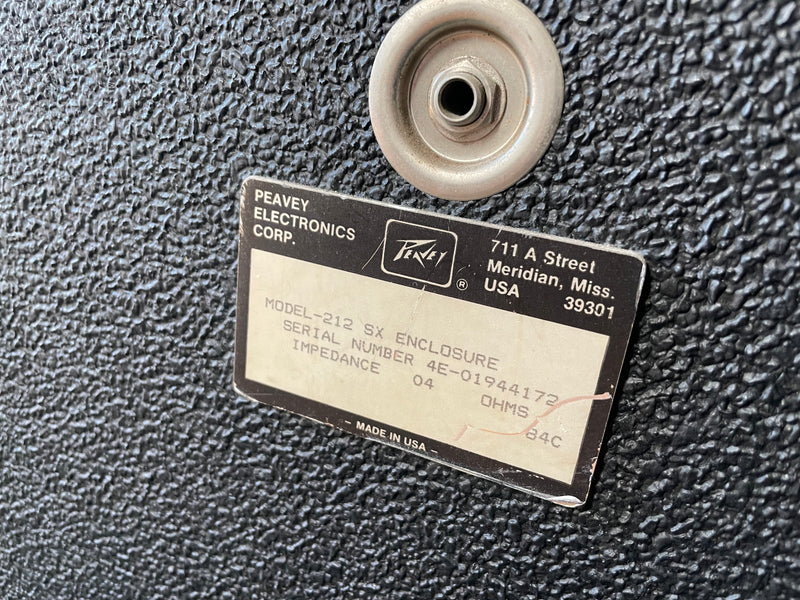 Peavey 212 SX Speaker Cabinet 1980s Used