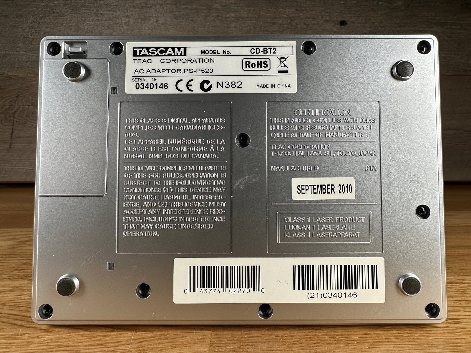 Tascam CD-BT2 CD Bass Trainer Used – Cask Music